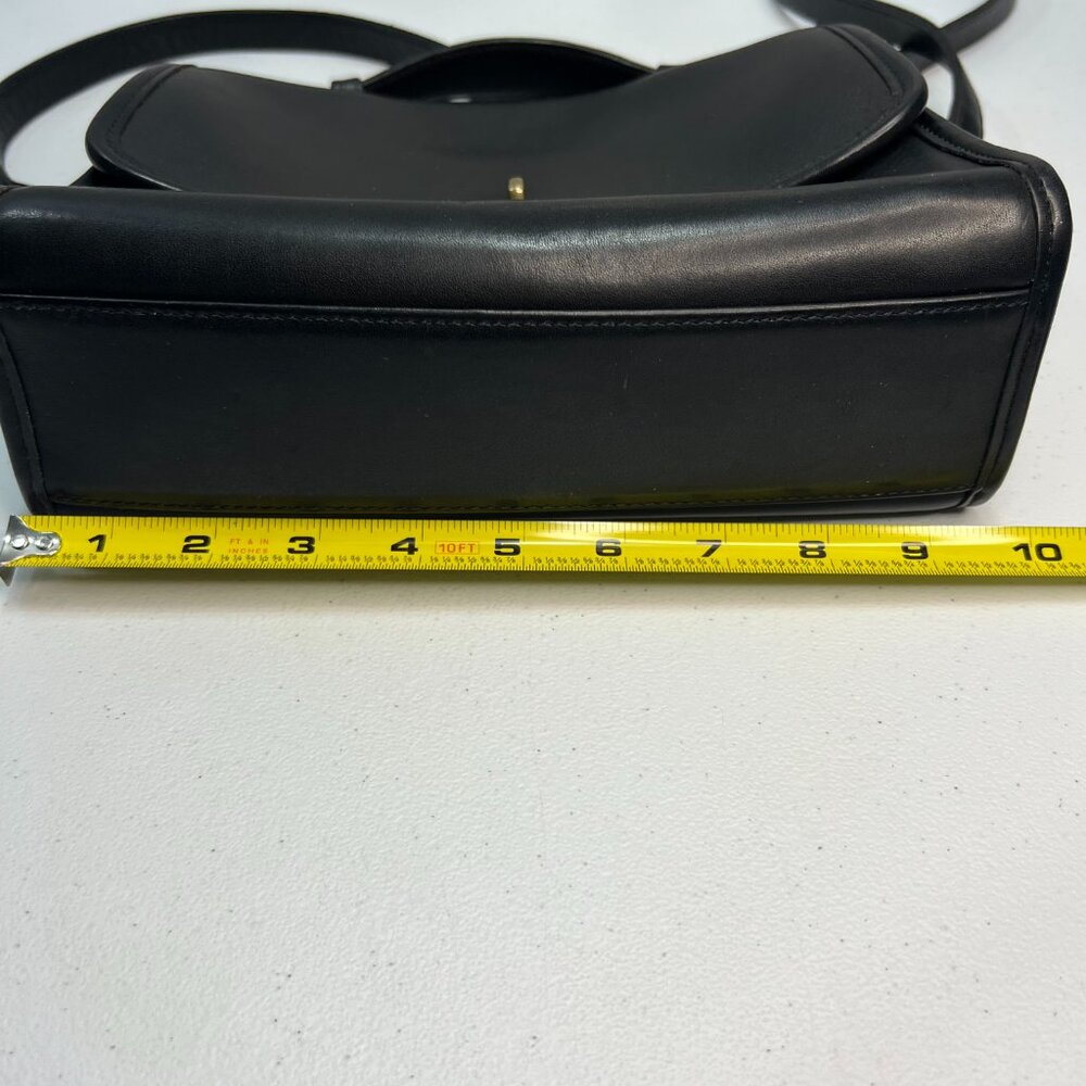 *SOLD*Coach Vintage Court Bag 9870 Crossbody Shoulder Satchel Black Brass EUC - Picture 10 of 16